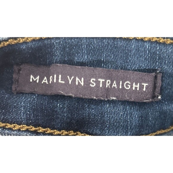 NYDJ Jeans Lift Tuk TechnologWomens 14 Dark Blue Indigo WashMarilyn Straight Leg - Picture 4 of 4